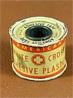 White Cross Adhesive Plaster 1/2" Metal Tin