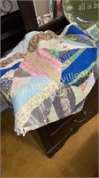Old scrap quilt well used