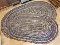 (2) Oval Braided Rugs