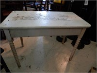 Painted Work Table - 40" x 22" -Top Cracked