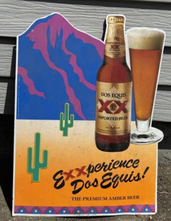 Dos Equis Metal Beer Sign