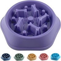 Dog Slow Food Feeding Pet Bowl (Purple) Set of 3