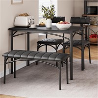 GAOMON Dining Table Set for 4  Black.