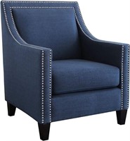 Abbyson Living Nailhead Accent Chair, Blue