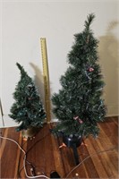 Fiber Optic Christmas Trees - One Rotates