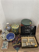 Vintage pottery and misc items