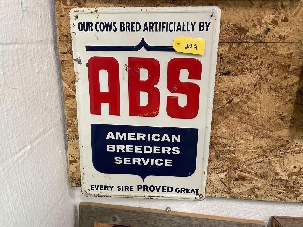 Metal ABS Breeding Service Sign