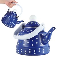 Polka Dot Enamel Coated Kettle