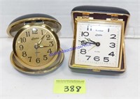 Pair of Vintage Linden Travel Clocks