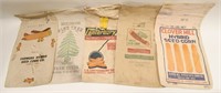 Lot Of 5 Vintage Advertising Seed Bags