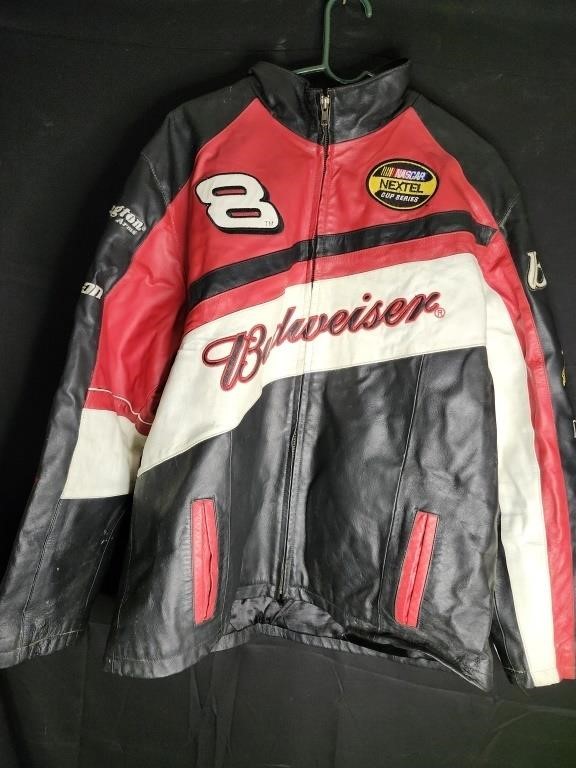 Dale Earnhardt Jr. Budweiser Leather Jacket Size L