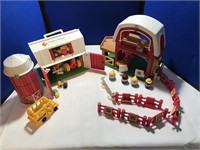 Vintage & New Fisher Price Barn Set With Character