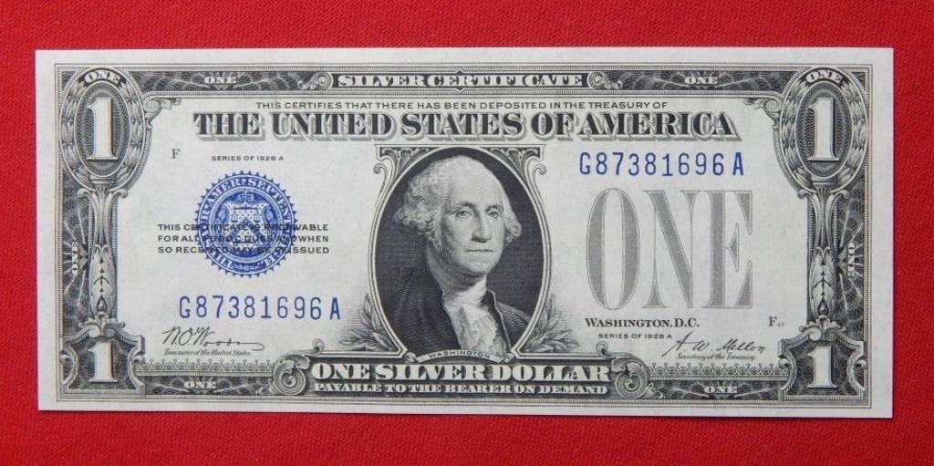 1928 A $1 Silver Certificate- Large Size Crisp