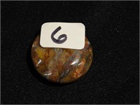 Fancy Jasper Pendant - 10mm diameter - stone for