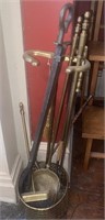 Vintage Brass & Iron Fireplace Tools - 7