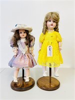 (2) Vintage Jointed Porcelain Dolls