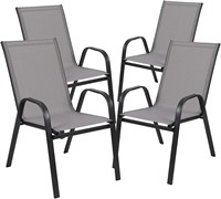 Flash Furniture Brazos Patio Chairs  Set of 4