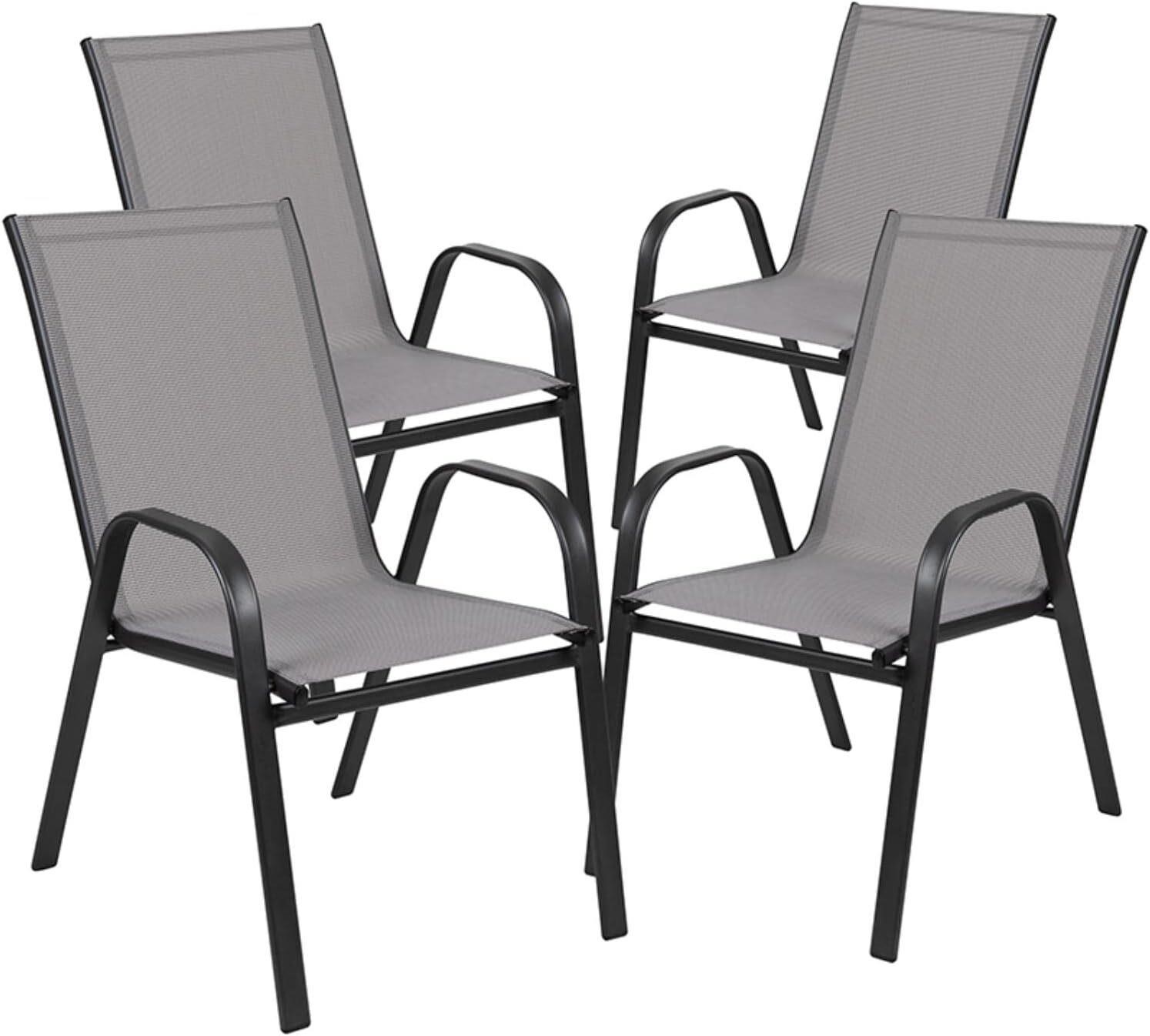 Flash Furniture Brazos Patio Chairs  Set of 4