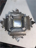 Tin wall decoration with mirror