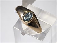 $600. 10kt. Blue Topaz Ring (Size 7)