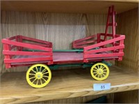 Horse-drawn wood wagon