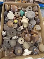 Collection of wooden knobs