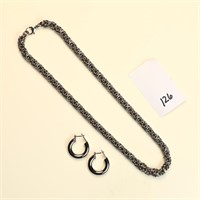 GM stainless steel thick necklace and Milor Italy