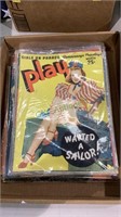 Box lot of 1940s girly magazines, girls on