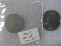 1868 Shield Nickel As Pictured