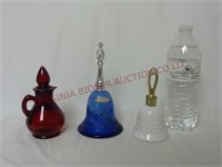 Avon ~ Blue Bell, White Hobnail Bell & Red Cruet