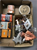 Cookie cutters, spice tins and others