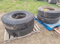 Set of 4 10.00R20 tires & rims