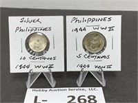 (2) 1944 Philippines Cent