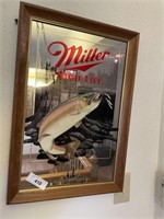 MILLER HIGH LIFE TROUT MIRROR