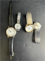 4 stainless steel watches