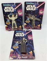 (J) 3 Unopened 1993 BendEms Star Wars Toys by