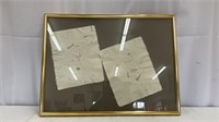 Framed Art Piece of Handmade Paper