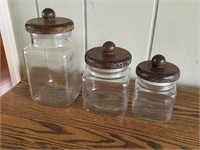 Wood Topped Cannisters