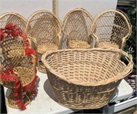 DOLL CHAIRS & WICKER BASKET