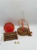 NAUTICAL LOT WITH GLASS BOUY