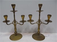 Brass candlelabras