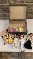 Vintage Dolls In Case