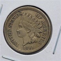 1861 INDIAN HEAD PENNY VF