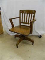 Oak Roling Office Chair  - Nice Finish