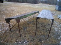 2 10' x 24" steel roller tables