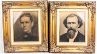 Two Beautifully Framed Antique Portraits