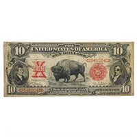 FR. 114 1901 $10 BISONLEGAL TENDER USN VF