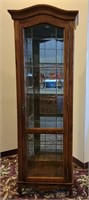 Curio Cabinet 4 Glass Shelves w/ Light