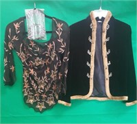 Ladies' custom designer velvet jacket & sequin