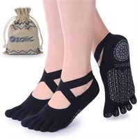 3 Pairs- Black / Ozaiic Yoga Socks for Women with